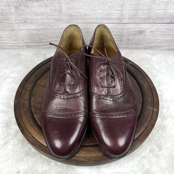 Stamati Mastroianni Bespoke Brown Leather Cap Toe Shoes Men\'s Size 11.5M Classic main image 9